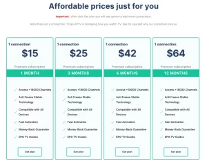 First Class IPTV Pricing