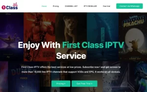 First Class IPTV Home Page