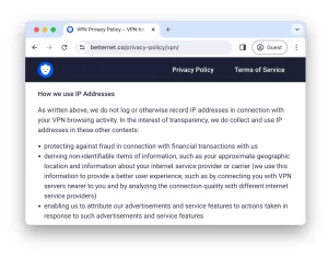 betternet-privacy-policy-extract